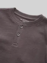 TOM TAILOR Jungen Henley T-Shirt aus Baumwolle, grau, Uni – Bild 4