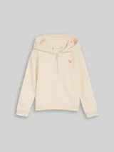 TOM TAILOR Mädchen Hoodie Sweatshirt mit Rückenprint, weiß, Uni – Bild 3