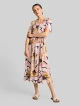 TOM TAILOR Damen Midi-Kleid mit Muster, rosa, Geblümt – Bild 4