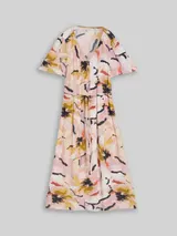 TOM TAILOR Damen Midi-Kleid mit Muster, rosa, Geblümt – Bild 3