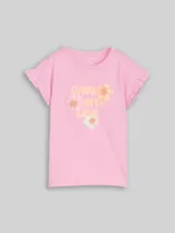 TOM TAILOR Mädchen T-Shirt mit Tüll-Detail, rosa, Uni – Bild 3