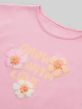 TOM TAILOR Mädchen T-Shirt mit Tüll-Detail, rosa, Uni – Bild 4
