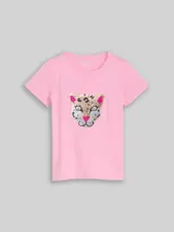 TOM TAILOR Mädchen T-Shirt mit Wendepailletten, rosa, Uni – Bild 3