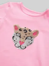 TOM TAILOR Mädchen T-Shirt mit Wendepailletten, rosa, Uni – Bild 4