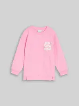 TOM TAILOR Mädchen Oversize Sweatshirt mit Print, rosa, Uni – Bild 3