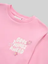 TOM TAILOR Mädchen Oversize Sweatshirt mit Print, rosa, Uni – Bild 4