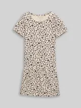 TOM TAILOR Mädchen Mini-Kleid mit Leo-Muster, weiß, Animalprint – Bild 3