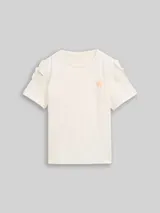 TOM TAILOR Mädchen Oversize T-Shirt mit Schleifen-Detail, weiß, Uni – Bild 3