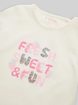 TOM TAILOR Mädchen T-Shirt mit Print, weiß, Uni – Bild 4