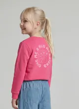 TOM TAILOR Mädchen Basic Sweatshirt mit Rückenprint, rosa, Uni – Bild 5