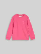 TOM TAILOR Mädchen Basic Sweatshirt mit Rückenprint, rosa, Uni – Bild 3