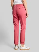 TOM TAILOR Damen Slim Chino Hose mit Gürtel, rot, Uni – Bild 5