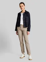 TOM TAILOR Damen Slim Chino Hose mit Gürtel, grau, Uni – Bild 4