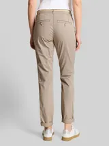 TOM TAILOR Damen Slim Chino Hose mit Gürtel, grau, Uni – Bild 5