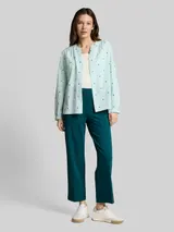 TOM TAILOR Damen TTMIA STRAIGHT Cropped Hose, grün, Uni – Bild 4
