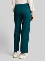 TOM TAILOR Damen TTMIA STRAIGHT Cropped Hose, grün, Uni – Bild 5
