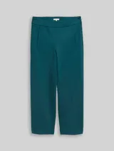 TOM TAILOR Damen TTMIA STRAIGHT Cropped Hose, grün, Uni – Bild 3