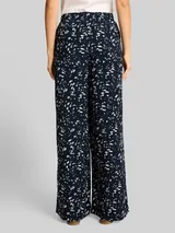 TOM TAILOR Damen Loose Fit Palazzo Hose mit Muster, blau, Gepunktet – Bild 5