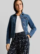 TOM TAILOR Damen Loose Fit Palazzo Hose mit Muster, blau, Gepunktet – Bild 6