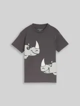 TOM TAILOR Jungen Oversize T-Shirt mit Print, grau, Uni – Bild 3
