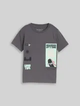 TOM TAILOR Jungen T-Shirt mit Print, grau, Uni – Bild 3