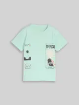 TOM TAILOR Jungen T-Shirt mit Print, grün, Uni – Bild 3