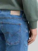 TOM TAILOR DENIM Herren TTAEDAN STRAIGHT Jeans mit Stretch, blau, Uni – Bild 6