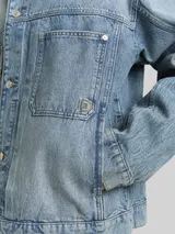 TOM TAILOR DENIM Herren Relaxed Fit Jeansjacke mit Eingriffstaschen, blau, Uni – Bild 6
