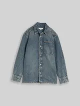 TOM TAILOR Jungen Regular Fit Jeanshemd mit Baumwolle, blau, Uni – Bild 3