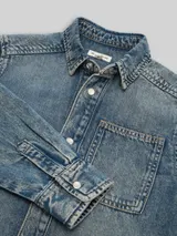 TOM TAILOR Jungen Regular Fit Jeanshemd mit Baumwolle, blau, Uni – Bild 4