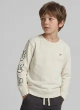 TOM TAILOR Jungen Basic Sweatshirt mit Print, weiß, Uni – Bild 4