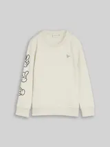 TOM TAILOR Jungen Basic Sweatshirt mit Print, weiß, Uni – Bild 3
