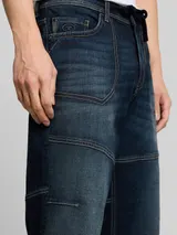 TOM TAILOR Herren TTMORRIS RELAXED Overknee Jeans Shorts mit Stretch, weiß, Uni – Bild 6