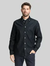 TOM TAILOR Herren Regular Fit Jeanshemd, blau, Uni – Bild 4