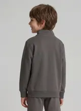 TOM TAILOR Jungen College Sweatjacke mit Stehkragen, grau, Uni – Bild 5