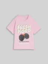 TOM TAILOR Mädchen Oversize T-Shirt mit Print, rosa, Uni – Bild 3