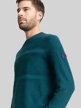 TOM TAILOR Herren Strickpullover aus Baumwolle, grün, Uni – Bild 6