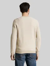 TOM TAILOR Herren Strickpullover aus Baumwolle, beige, Gestreift – Bild 5