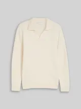 TOM TAILOR Herren Strickpullover mit Polokragen, braun, Uni – Bild 3