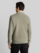 TOM TAILOR Herren Strickpullover mit Polokragen, grün, Uni – Bild 5