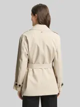 TOM TAILOR Damen Trenchcoat aus wasserabweisendem Material, braun, Uni – Bild 5