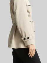 TOM TAILOR Damen Trenchcoat aus wasserabweisendem Material, braun, Uni – Bild 6