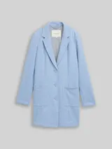 TOM TAILOR Damen Slim Fit Mantel mit aufgesetzten Taschen, blau, Meliert – Bild 3