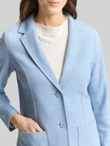 TOM TAILOR Damen Slim Fit Mantel mit aufgesetzten Taschen, blau, Meliert – Bild 6