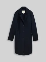 TOM TAILOR Damen Scuba Mantel mit Eingriffstaschen, blau, Uni – Bild 3