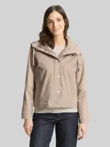 TOM TAILOR Damen Ultralight Short Parka aus wasserabweisendem Material, grau, Uni – Bild 4