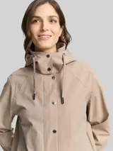 TOM TAILOR Damen Ultralight Short Parka aus wasserabweisendem Material, grau, Uni – Bild 6