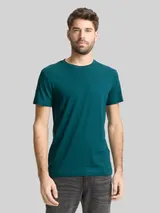 TOM TAILOR Herren Basic Fitted T-Shirt, grün, Uni – Bild 4
