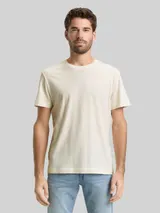 TOM TAILOR Herren T-Shirt mit Logo-Stickerei, braun, Uni – Bild 4