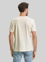TOM TAILOR Herren T-Shirt mit Logo-Stickerei, braun, Uni – Bild 5